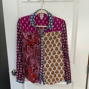 Maeve Floral Pink and Blue Shirt